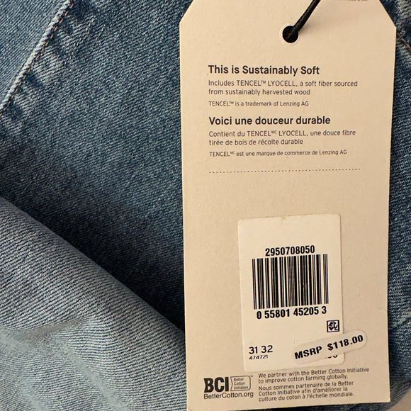NWT - LEVI'S 502 Tapered-Fit Jeans - Light Blue - Picture 6 of 8